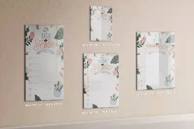 Magnetic dry erase board decorative list organizer