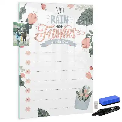 Magnetic dry erase board decorative list organizer