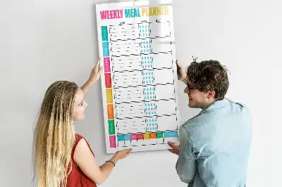 Weekly meal planner magnetic erase board