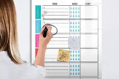 Weekly meal planner magnetic erase board