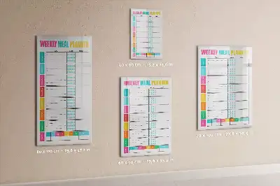 Weekly meal planner magnetic erase board