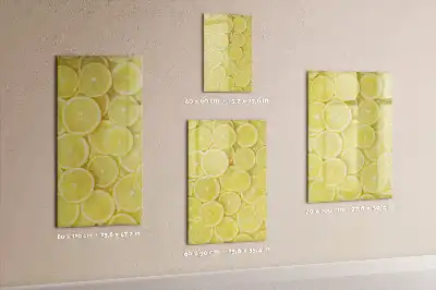 Magnetic dry erase board lemon slices design