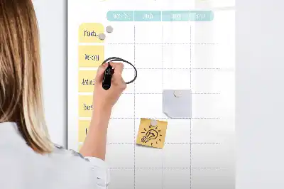 Magnetic erase board weekly meal planner