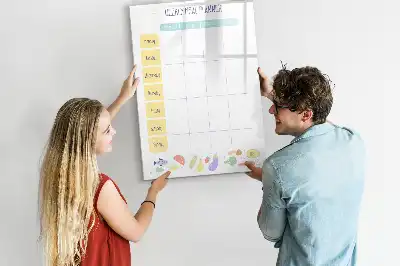 Magnetic erase board weekly meal planner