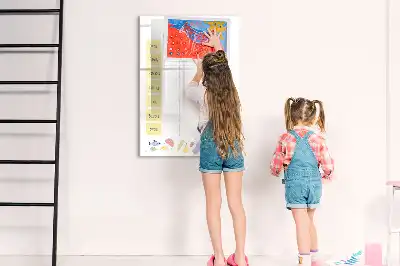 Magnetic erase board weekly meal planner