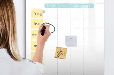 Magnetic erase board weekly meal planner