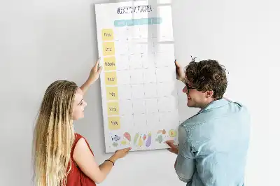Magnetic erase board weekly meal planner