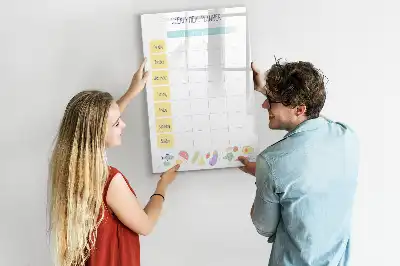 Magnetic erase board weekly meal planner