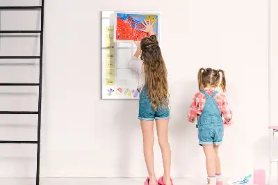 Magnetic erase board weekly meal planner