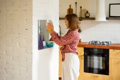 Magnetic dry erase board colorful marble design