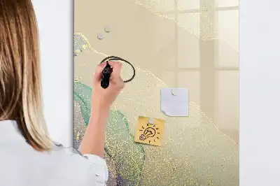 Magnetic dry erase board colorful marble design