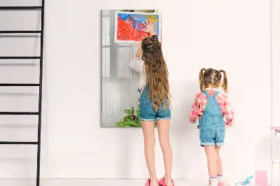 Magnetic dry erase board with vegetables on wood print