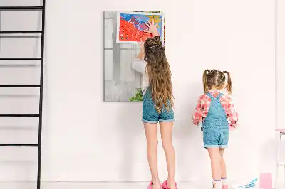 Magnetic dry erase board with vegetables on wood print
