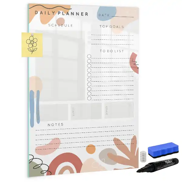 Magnetic writing board daily planner