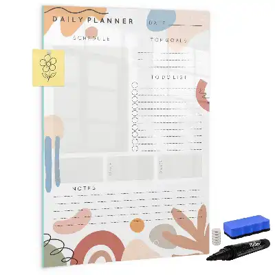 Magnetic writing board daily planner