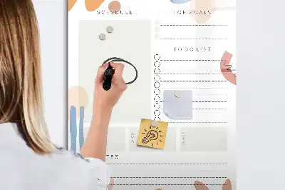 Magnetic writing board daily planner