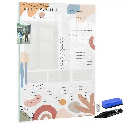 Magnetic writing board daily planner