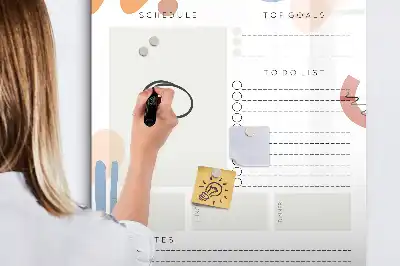 Magnetic writing board daily planner