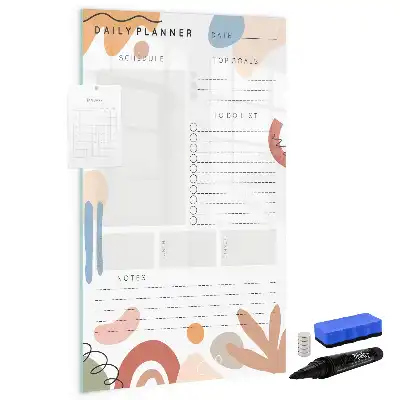 Magnetic writing board daily planner