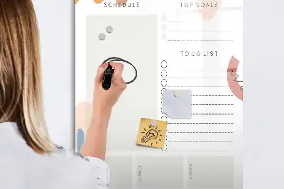Magnetic writing board daily planner