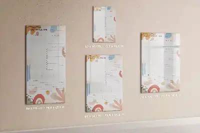 Magnetic writing board daily planner