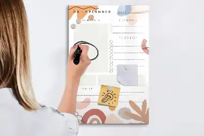 Magnetic writing board daily planner