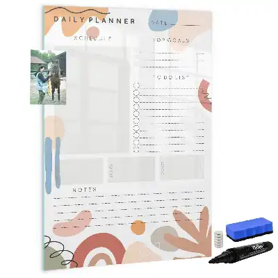 Magnetic writing board daily planner