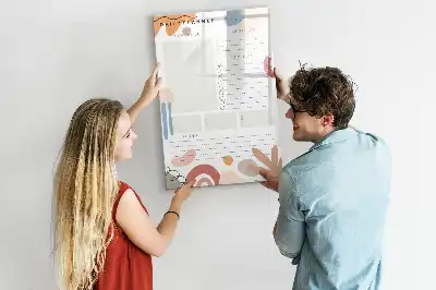 Magnetic writing board daily planner