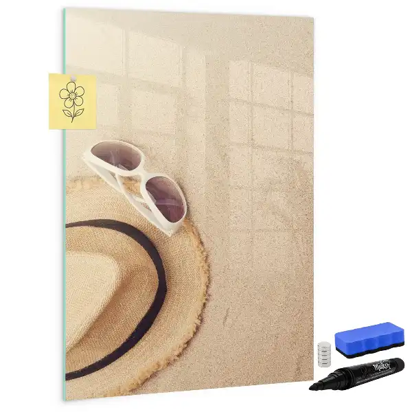 Magnetic dry erase board sandbar style
