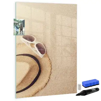 Magnetic dry erase board sandbar style