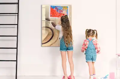 Magnetic dry erase board sandbar style