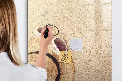 Magnetic dry erase board sandbar style
