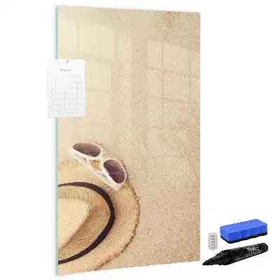 Magnetic dry erase board sandbar style
