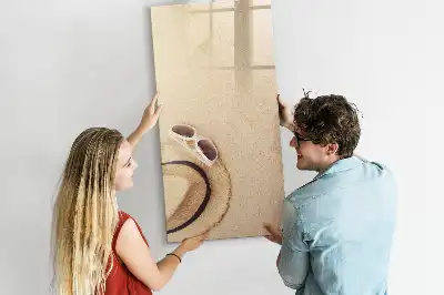 Magnetic dry erase board sandbar style