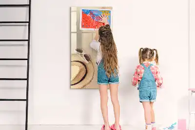 Magnetic dry erase board sandbar style