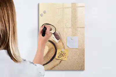 Magnetic dry erase board sandbar style