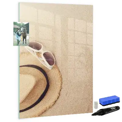 Magnetic dry erase board sandbar style