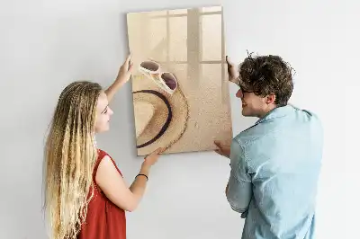 Magnetic dry erase board sandbar style