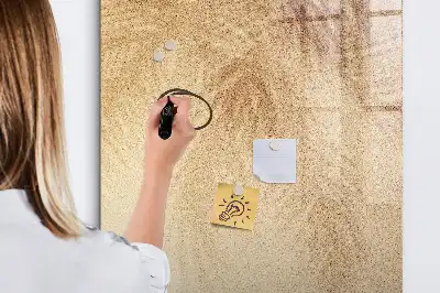 Magnetic writing board with palm leaf shadow pattern
