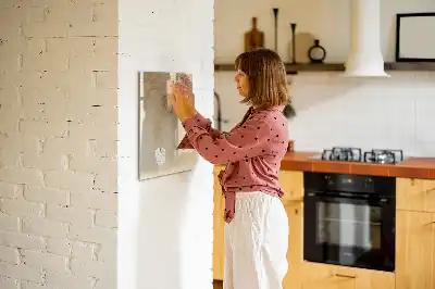 Magnetic writing board with palm leaf shadow pattern