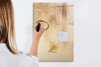 Magnetic writing board with palm leaf shadow pattern