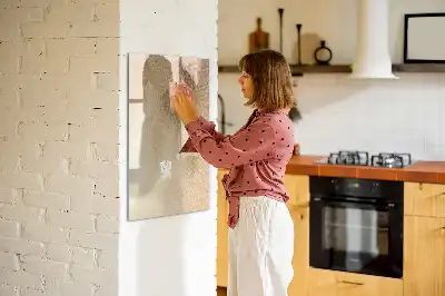 Magnetic writing board with palm leaf shadow pattern