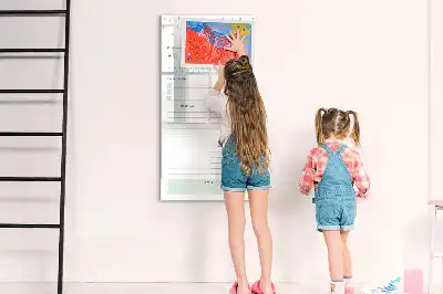 Magnetic dry erase board daily planner layout