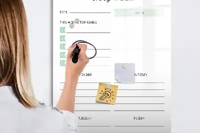 Magnetic writing board weekly planner