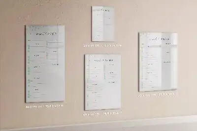 Magnetic meal planner whiteboard with magnetic erase surface