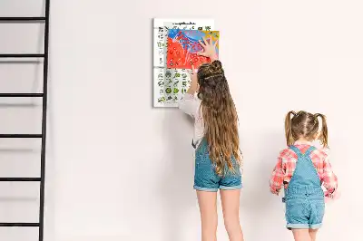 Magnetic writing board green vegetable design