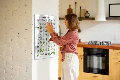 Magnetic writing board green vegetable design