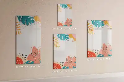 Magnetic dry erase board with summer flower print
