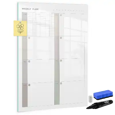 Weekly planner magnetic erase board