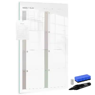 Weekly planner magnetic erase board